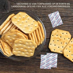 100 stuks 300CC Zuurstofabsorbers,Voedselkwaliteit Zuurstofabsorptiemiddelen voor langdurige voedselopslag, luchtdichte container voedselconservering uitdrogende voedselopslag in vacuüm mylar — thumbnail 4