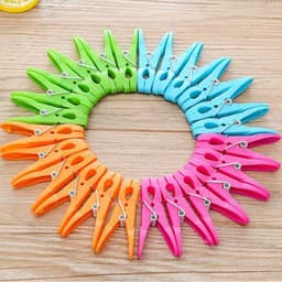 SnelShoppen - 72 Stuks Kleurige Plastic Kledingknijpers - Niet-slip Kledingclips voor Waslijn, Handdoeken, Tenten, Camping, Badhanddoeken - 4 Kleuren — thumbnail 3