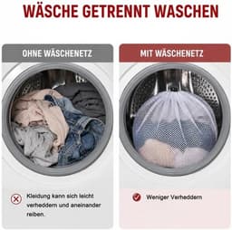 Twee grofmazige waszakken en wasmachinezakken, een groot wasnet van 50 x 60 cm, een sokkennet voor de wasmachine, waszakken met trekkoord voor broeken, T-shirts, donsjassen, jassen en gordijnen. — thumbnail 3