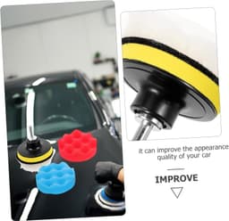 1set Polijstschuim Pads Met Aansluiting Voor Autopoetsmachine Herbruikbare Buffers Voor Efficiënte Polijst Snijdtoepassingen Smalle Ruimtes — thumbnail 5