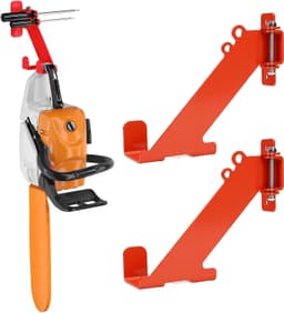 2-set Kettingzaaghanger Wandmontage, Verstelbare Hoek Heavy Duty 3-in-1 Kettingzaaghouder, Opbergrek met Twee Gaten Geschikt voor Garageorganisatie Efficiënte Opslag — thumbnail 5