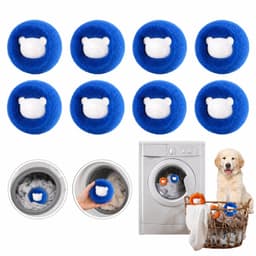 8x Witte Wasballen - Effectieve Verwijdering van Pluisjes en Huisdierhaar — thumbnail 1