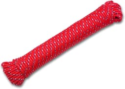 Waslijn, 20 meter, sterk en vuilafstotend propyleentouw, robuust en duurzaam voor buiten en binnen, ideaal voor tuin, camping en huis (rood) — thumbnail 4
