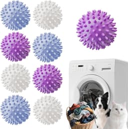 9 stuks wasmachine-ballen, herbruikbare wasballen, verbetert het wassen, anti-spoelen, anti-rimpelbal, drogerbal voor droger en wasmachines — thumbnail 1