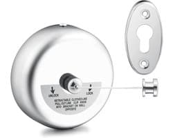 Waslijn Outdoor Koord, Rvs Intrekbare Waslijn voor Opknoping Drogen Douche Badkamer Wasserij Hotel Outdoor 2.8M
