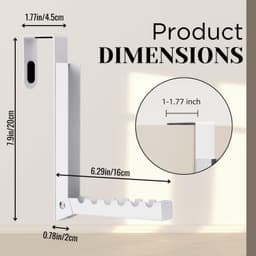 Namajunas - Magnetisch deur droogrek - droogrek hangend - metalen - Zonder boren - droogrek inklapbaar - Reis droogrek - opvouwbare deurhanger - ruimtebesparend binnendraagrek - Voor waskamer, badkamer, kledingkast en reizen — thumbnail 2