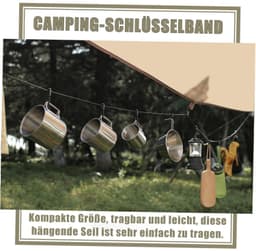 Waslijn 5 Meter - Waslijn Camping - Uittrekbare Waslijn - Multifunctionele Waslijn - Accessoires voor Buitengebruik - Lichtgewicht en Waterafstotend - Drooglijn — thumbnail 5