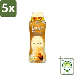5 x Lenor – Geurparels – Gouden Orchidee – 570 g - Grootverpakking - Vaatwasstrips - Geurparel - Wasgeur - Orchidee - Vanille - Wasgeurparfum — thumbnail 1