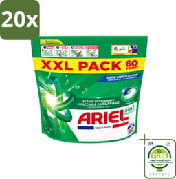 20 x Ariel – Pods 3in1 – Original – 60 wasbeurten - Grootverpakking - Vaatwasstrips - Ariel 3in1 Pods - Wasmiddel Capsules - Krachtige Vlekverwijdering - Koud Wassen - Wasmiddel Voor Kleding — thumbnail 1
