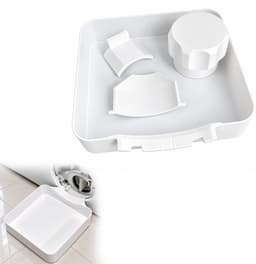 Kaiyaya - wasmachine lekbak 4-delige set - met universele en Samsung geleidingsplaat - waterdicht en duurzaam - voor vloerbescherming in wasruimte - wit — thumbnail 1