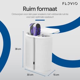 FLOVIO Waszak Schoenen - Schoenenzak voor Wasmachine - Schoenwaszak Sneakers - Rits — thumbnail 5