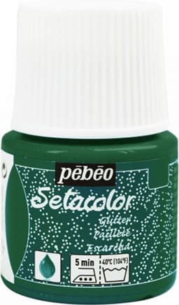 Pébéo Setacolor Glitter Smaragd Textielverf - 45ml textielverf voor lichte stoffen — thumbnail 1