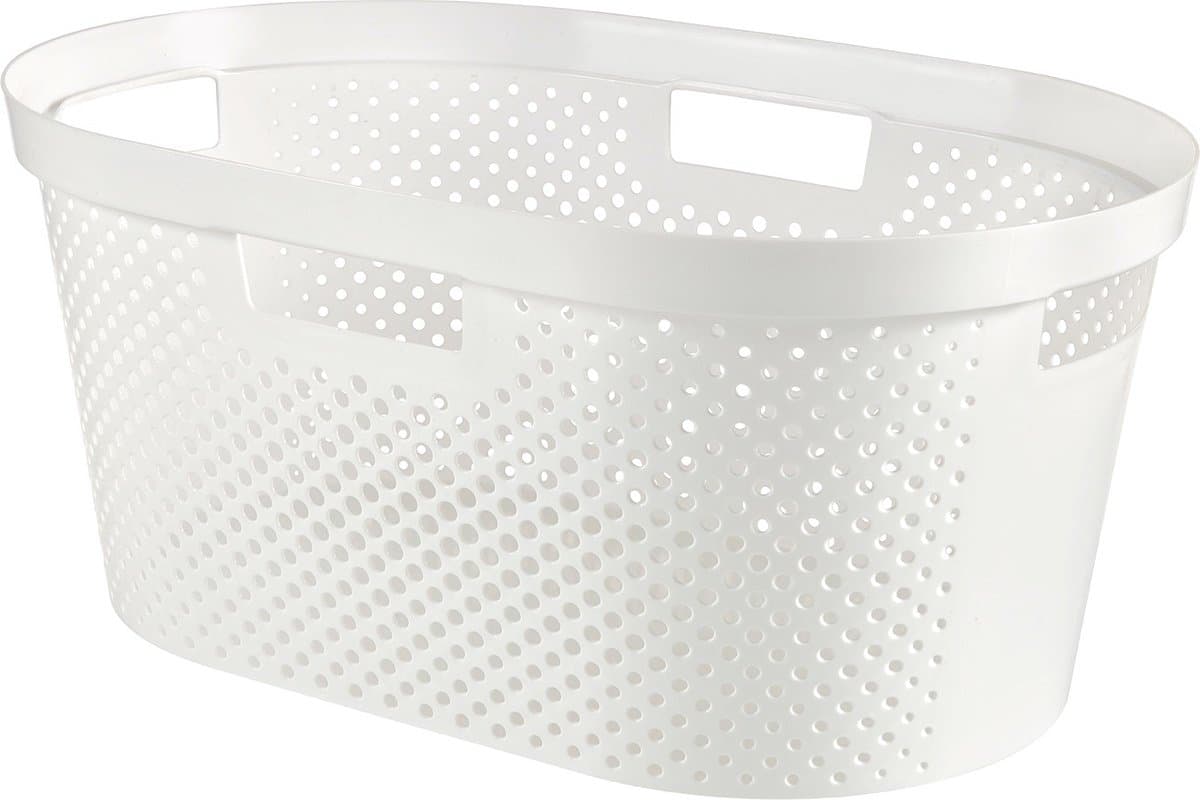 Curver - Infinity Recycled Dots - Wasmand - 40L - Wit — afbeelding 1