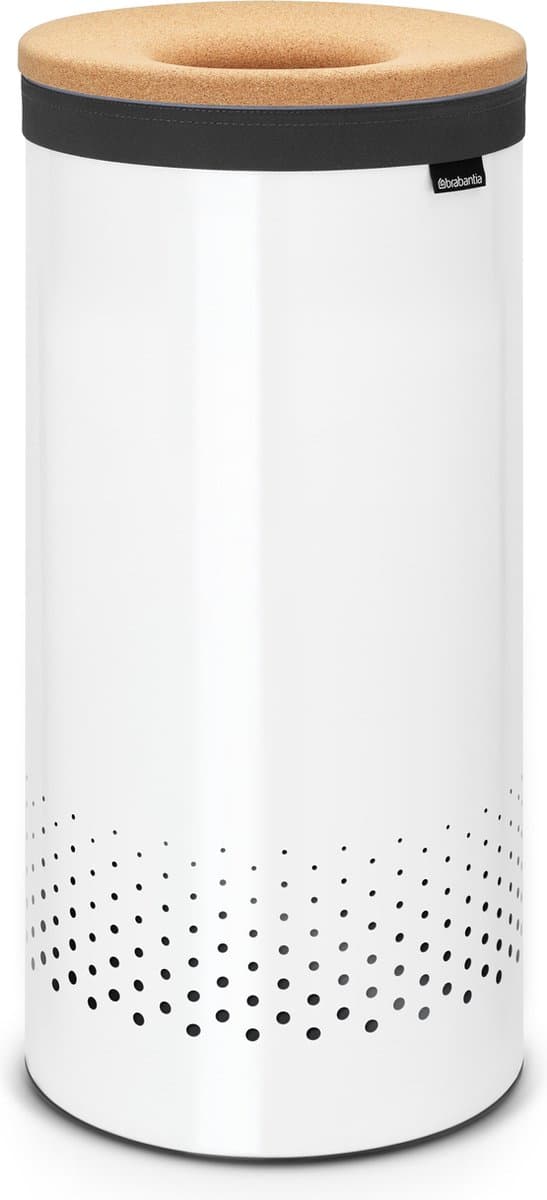 Brabantia Wasmand - met Deksel - 35 l - White / Kurken deksel — afbeelding 1