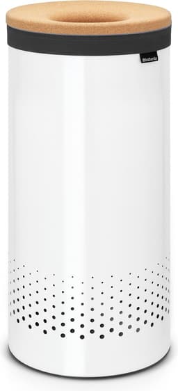 Brabantia Wasmand - met Deksel - 35 l - White / Kurken deksel — thumbnail 1
