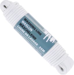 3x Witte waslijnen/drooglijnen polyester 25 meter - Huishouding - Schoonmaken - De was doen/ophangen - Waslijn/drooglijn — thumbnail 2