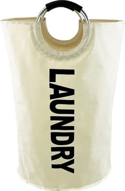 Wasmand - Waszak - Laundry basket - Opvouwbaar - 81L - Off White — thumbnail 1