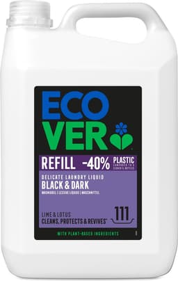 Ecover - Vloeibaar Donker Wasmiddel - Grootverpakking 5 L - Kleurbescherming & Pluisverwijdering - Plantaardig & Biologisch afbreekbaar - Fles van gerecycled plastic — thumbnail 1