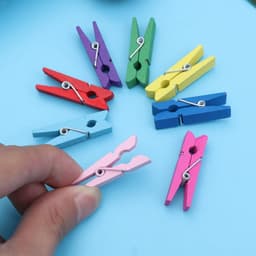 Houten Knijpers - Kleine Clips - Foto's Ophangen - Natuurlijk Hout - 3.5 cm - Natuurlijk — thumbnail 4