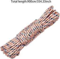 Draagbare Waslijn - Nylon Lijn - Buiten Reizen - Eenvoudig Installeren - 2 Stuks 900cm - Willekeurig — thumbnail 5