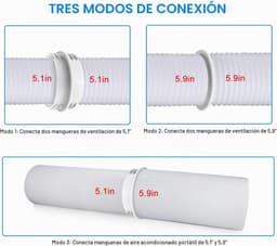 Koppelstuk Mobiele Airco Afvoerslang - binnen 130 mm / buiten 150 mm - verbindingsstuk - Airconditioning Slangkoppelin - Interface afvoerslang - afvoerslangadapter - voor mobiele airconditioning, afvoerslang — thumbnail 5