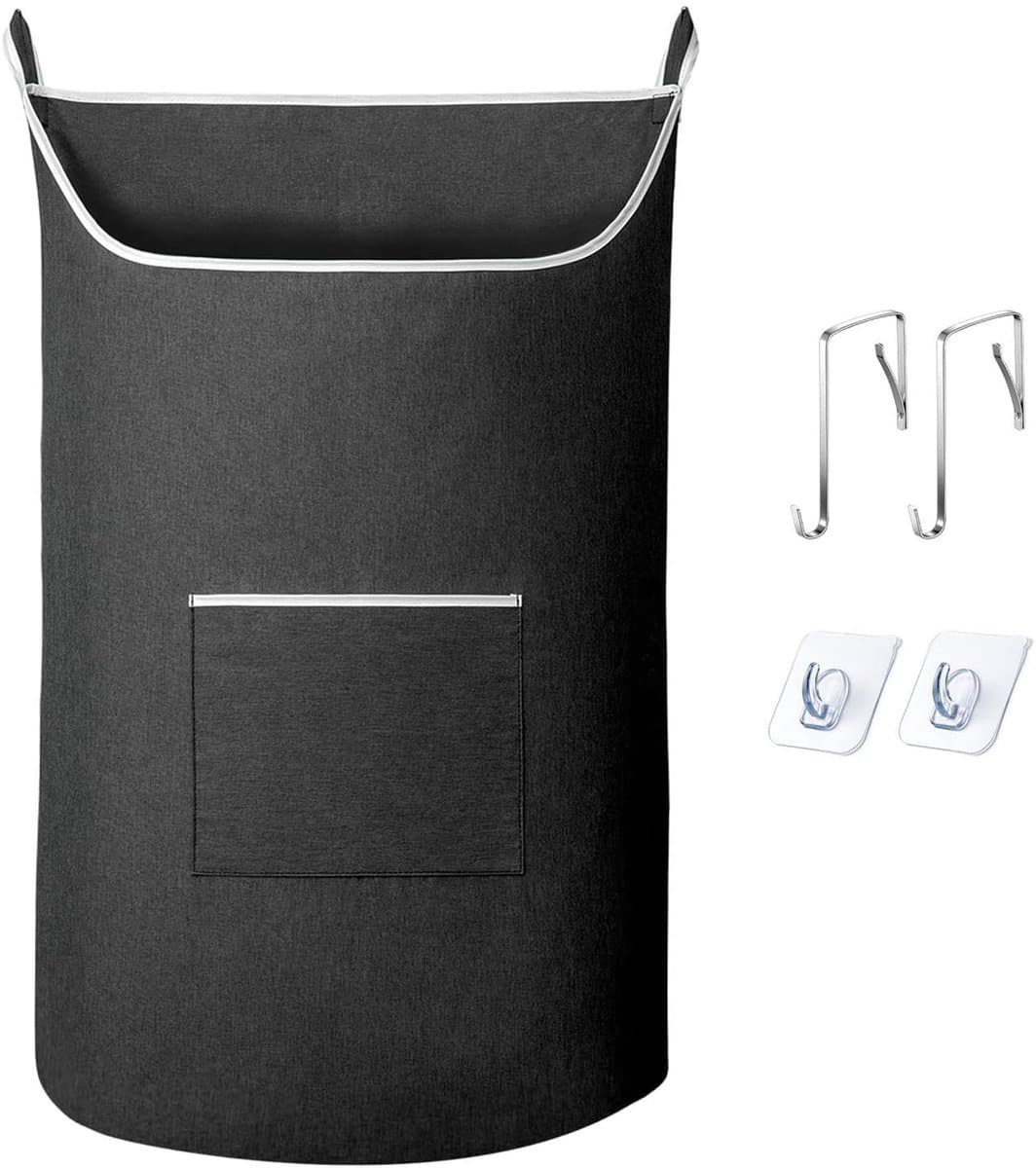 Wasmand - Katoen - 72*45 cm - Zwart - Grote inhoud — afbeelding 1