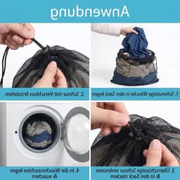 Waszakken 70 x 90 cm, fijnmazige wasnetten met trekkoord voor beddengoed, knuffels en kleding, herbruikbare en duurzame oplossing voor de was — thumbnail 2