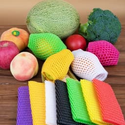 Schuimrubberen netzakjes - Fruit bescherming - Kwetsbare items verpakken - Verdikt PE-gaas - 60 stuks 12x7cm - Multicolor — thumbnail 2