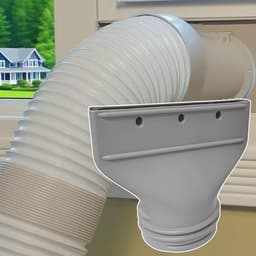 Afvoerslang Airco Klimaat - Koppelstuk Mobiele Airco Afvoerslang - Adapter voor uitlaatpijp van airconditioner - Airconditioning afvoerslang - Verlengstuk van de uitlaatpijp van de airconditioning - Geschikt voor Ø13-15cm - Grijs — thumbnail 4