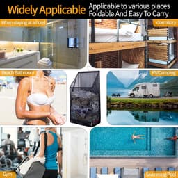 Wasmand Hangende - Hangend en Opvouwbaar - Waszak -Wasverzamelaar - Ophangbare Wasmand - Laundry basket - Wassorteerder - Speelgoedmand - Voor Badkamer, Slaapkamer en Wasruimte - Zwart — thumbnail 5