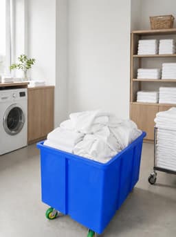 Veerbodem wasmand voor wasserij en stomerij - 600 Litre / 60kg veer — thumbnail 3