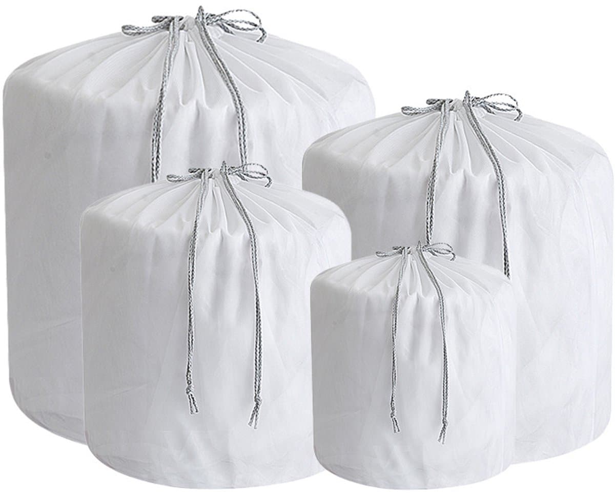 Waszakjes - Wasnetten - 4 stuks - Sterke Waszakken - met Trekkoord - 4 maten - Waszak voor wasmachine blouses, beha's, ondergoed, beddengoed, mantels, textiel - Fijnmazig gaas — afbeelding 1