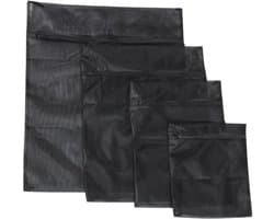 Mini-mesh-waszakken - Wasnet voor kleding - Zwart - Opbergtas voor wasgoed - Reiswaszakken - Geschikt voor ondergoed