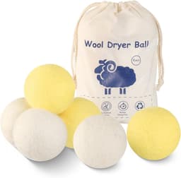 SnelShoppen - Wool Drying Balls XL 6-Pack Natuurlijke Wol Droogballen, Organisch, Herbruikbaar, Vermindert Kreukels en Droogtijd, Eco-vriendelijk — thumbnail 1
