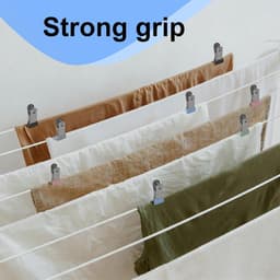 Wasknijpers,Antislip Spoorloos | Metalen Knijpers – Roestvrijstalen Knijpers Voor Handdoeken, Sokken, Ondergoed, Voedselafdichting En Foto'S. — thumbnail 5