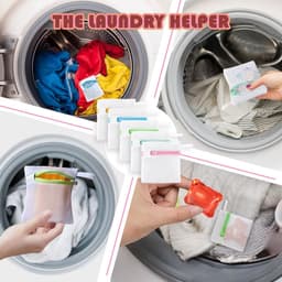 15 stuks anti-klevende waspod-zakken met rits, herbruikbare geurende gaaszakken, kleine waspods beschermingstas voor wasmachine (5 kleuren) (5 kleuren) — thumbnail 4