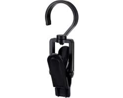 SnelShoppen - 20 Stuks Towel Clips, Handdoek Klemmen, Keuken Handdoeken Clips, Multifunctionele Kleding Haken, Zwart, Perfect voor Thuis en Camping