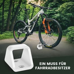 Fietsmuuranker - Grondanker - Diefstalpreventie - Verstevigd Ontwerp - 5 mm dik - Wit — thumbnail 2
