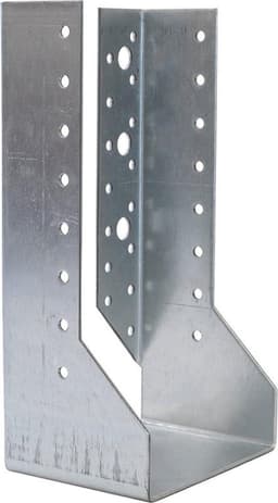 Set van 2 balkenschoenen 100x200mm - Draagschoen met 52 gaten - Verzinkt staal Z275 — thumbnail 3