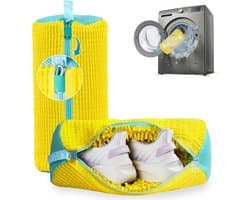 2 Stuks Waszak Schoenen - Schoenwaszak voor Wasmachine - Wasnet voor Schoenen - Waszakken voor Sneakers - Met Rits en Hangende Ring – 360° Uitgebreide Reiniging - Schoenwaszak voor Sport, Witte Schoenen