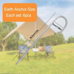 Zware Grondpinnen voor Trampolines en Tenten, 30.5 cm, Set van 6, Gegalvaniseerd Staal, Ideaal voor Camping en Buitenactiviteiten — thumbnail 4