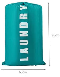 Grote Waszakken - 2 Stuks - 60 x 90 cm - Opvouwbare Reiswaszak - Met Trekkoord - Polyester - Opbergzak voor Vuile Wasgoed - Praktische Opbergzak voor Vuile Wasgoed - Geschikt voor Reis, Slaapzalen en Thuis - Blauw, roze — thumbnail 4