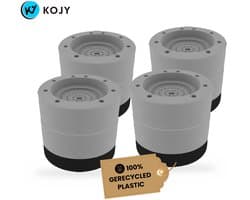 KOJY Wasmachine Trillingsdempers - Verhoger - 8 Stuks - Stapelbaar - Grijs - voor Wasmachine en Wasdroger