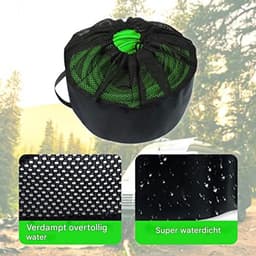 Afvoerslang Opbergtas - Slang Organizer - Buiten Opslag - Ademend Mesh - 40x31cm - Zwart — thumbnail 4