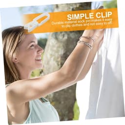Kledingklemmen - Wasknijpers - Kleding Drogen - Sterke Antislip Klem - 7.2 CM - Wit — thumbnail 5