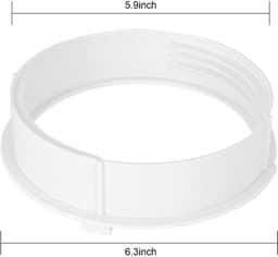 1-pack - Aansluiting voor slang van draagbare airconditioner - Aansluiting voor draagbare airconditioner - Adapter voor afvoerslang van airconditioner - Geschikt voor afvoerslangen van 5,9 inch - 5,9*6,3 inch - Wit — thumbnail 4