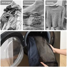 Solidchoice - Set van 2 Vouwbare Wasnetten met Rits voor Gevoelige Kleding — thumbnail 2
