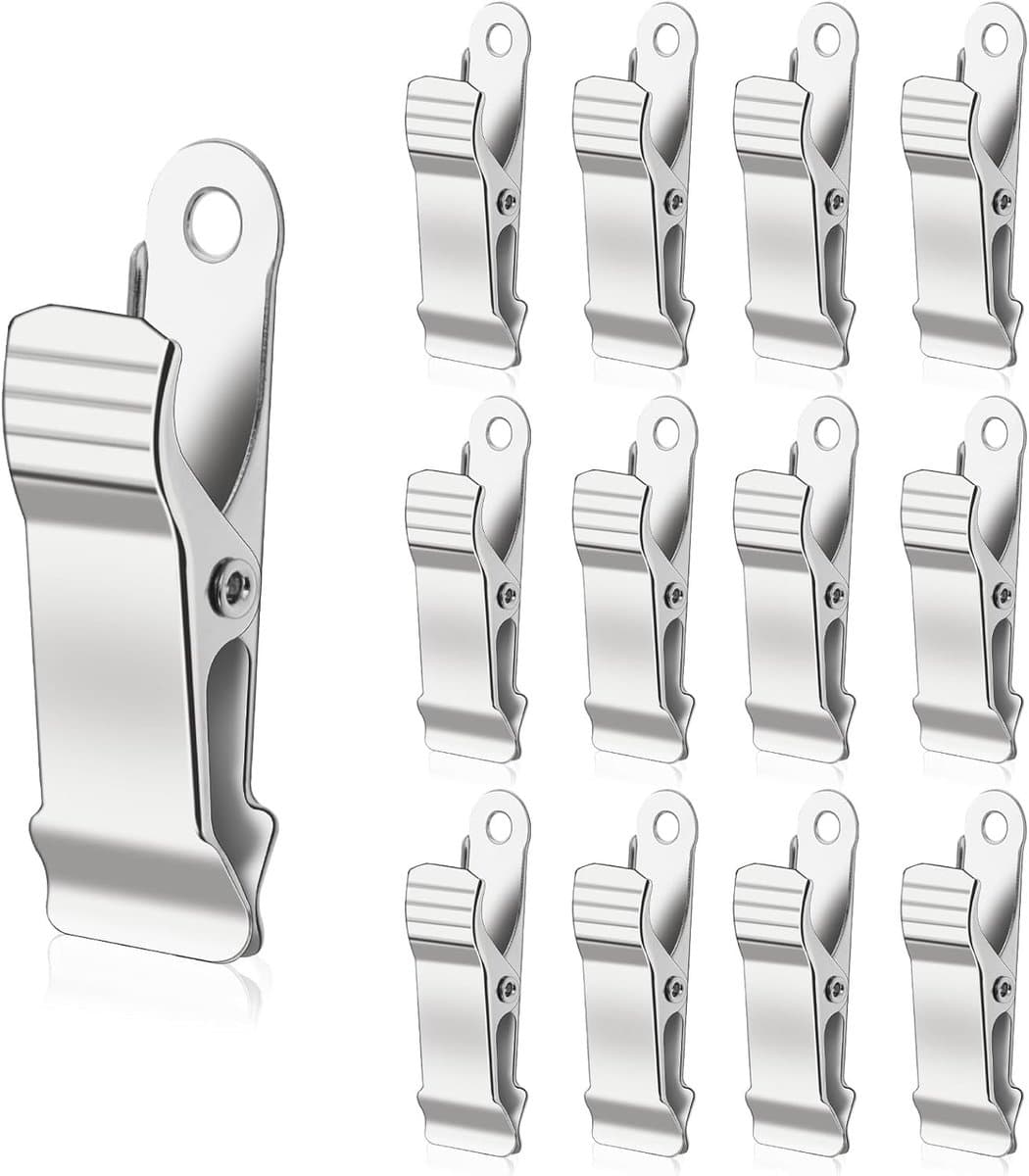 12 Stuks Mini Krokodillenclips van Metaal, 1/2 Inch Breed, Voor Creatieve Klussen, Foto's en Gordijnen (Zilver) — afbeelding 1