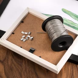 30 m roestvrijstalen ophangdraad (1 mm) met 20 aluminium klemhulzen – voor fotolijsten, spiegels, wanddecoraties, hangende plantenpotten en plafondlampen — thumbnail 4