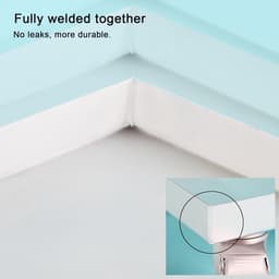 Roestvrijstalen lekbak - Waterbak op wielen - Vocht opvangen - 360 graden wielen - 90x60 cm - Zilver — thumbnail 2